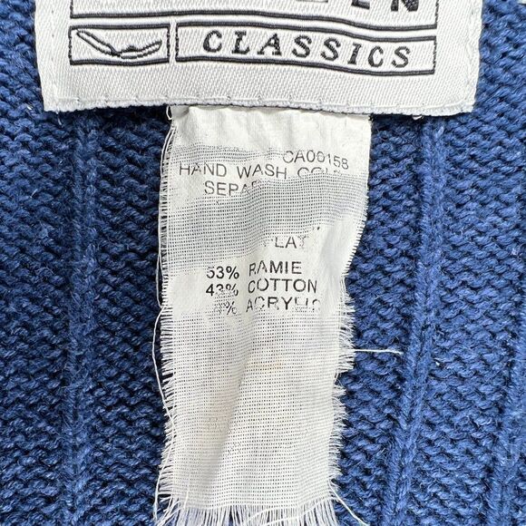 Jantzen Sweater Women's Size Vintage XL Blue Button Front Cardigan Sweater - Picture 11 of 11